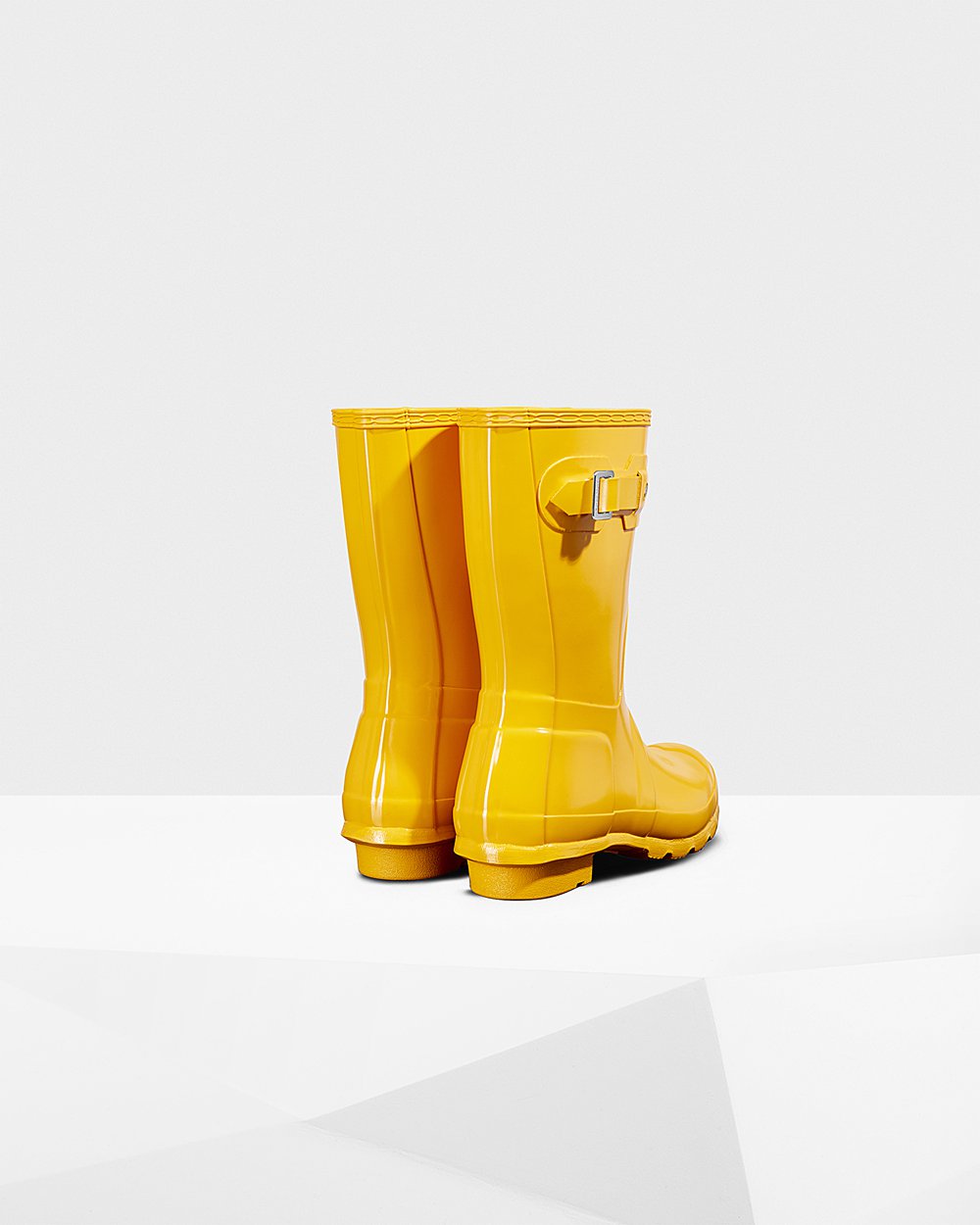 Womens Hunter Original Gloss - Short Rain Boots Yellow - 8231-VLCBA